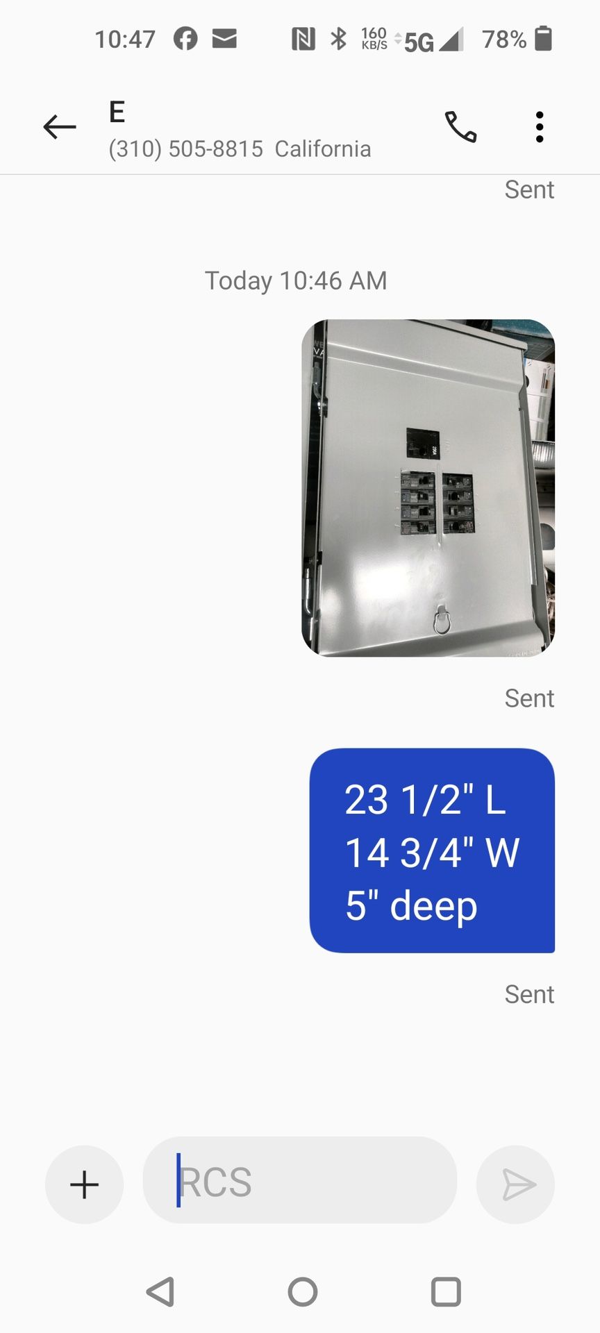 Electrical Panel W/out Meter