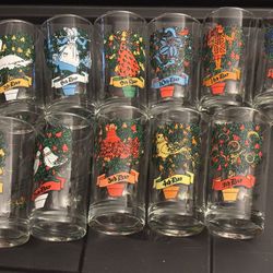 VINTAGE (12) Days Of Christmas  Indiana Glass Lot!