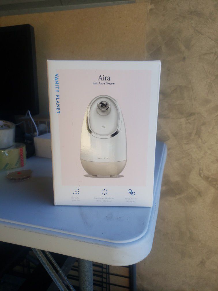 Facial Steamer Vanity Planet Aira Ionic Silver Detoxify skin VP59(contact info removed) NEW