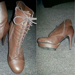 Brown High Stiletto Boots