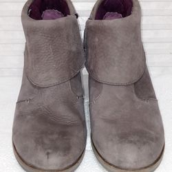 The North Face Bridgeton Waterproof Wedge Womens sz 10 M Ankle Boots, Gray, Leather