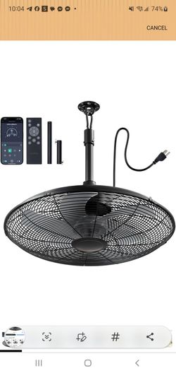 BRAND NEW 20” Ceiling Fan with Remote – Black