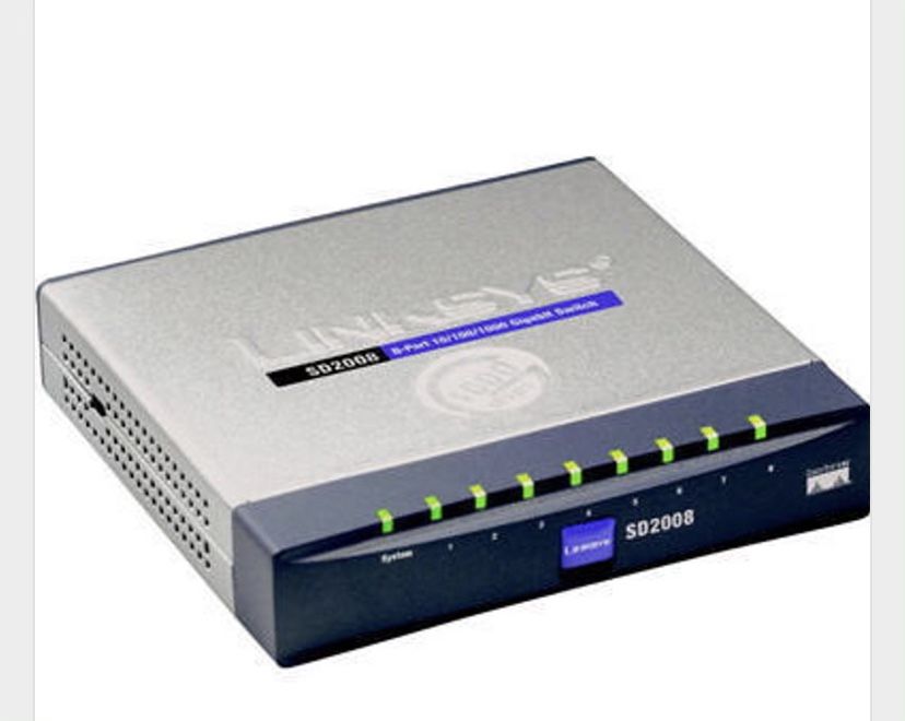 SD2008 Linksys 8-Ports RJ-45 10/100/1000Mbps Gigabit Ethernet Desktop Switch