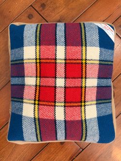 Faribault Woolen Mill Co. Wool Plaid Blanket Throw Made in USA w/ Carry Bag