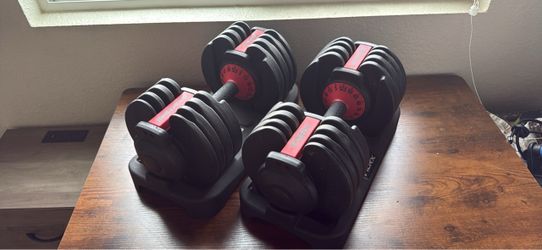 FitRx Adjustable Dumbbells Set with Tray