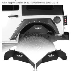 Jeep Wrangler Rear Inner Fender Liners Wheel Guards Fits 07-2018 