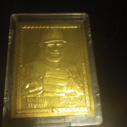 22 Karat Gold Nolan Ryan Baseball Card