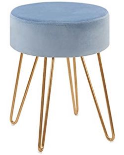 Velvet Ottoman, Vanity Stool, Modern Accent
