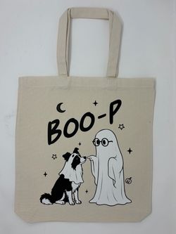 BOO-P Halloween Canvas Tote Bag