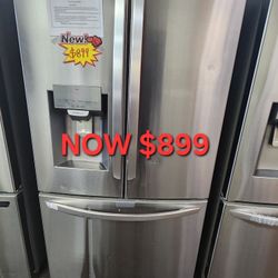 HOT SALE!  28 Cu. Ft. 3 Door French Door Refrigerator With ICE AND Water 
