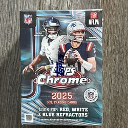 2025 Topps Chrome NFL Football Value Blaster Box 