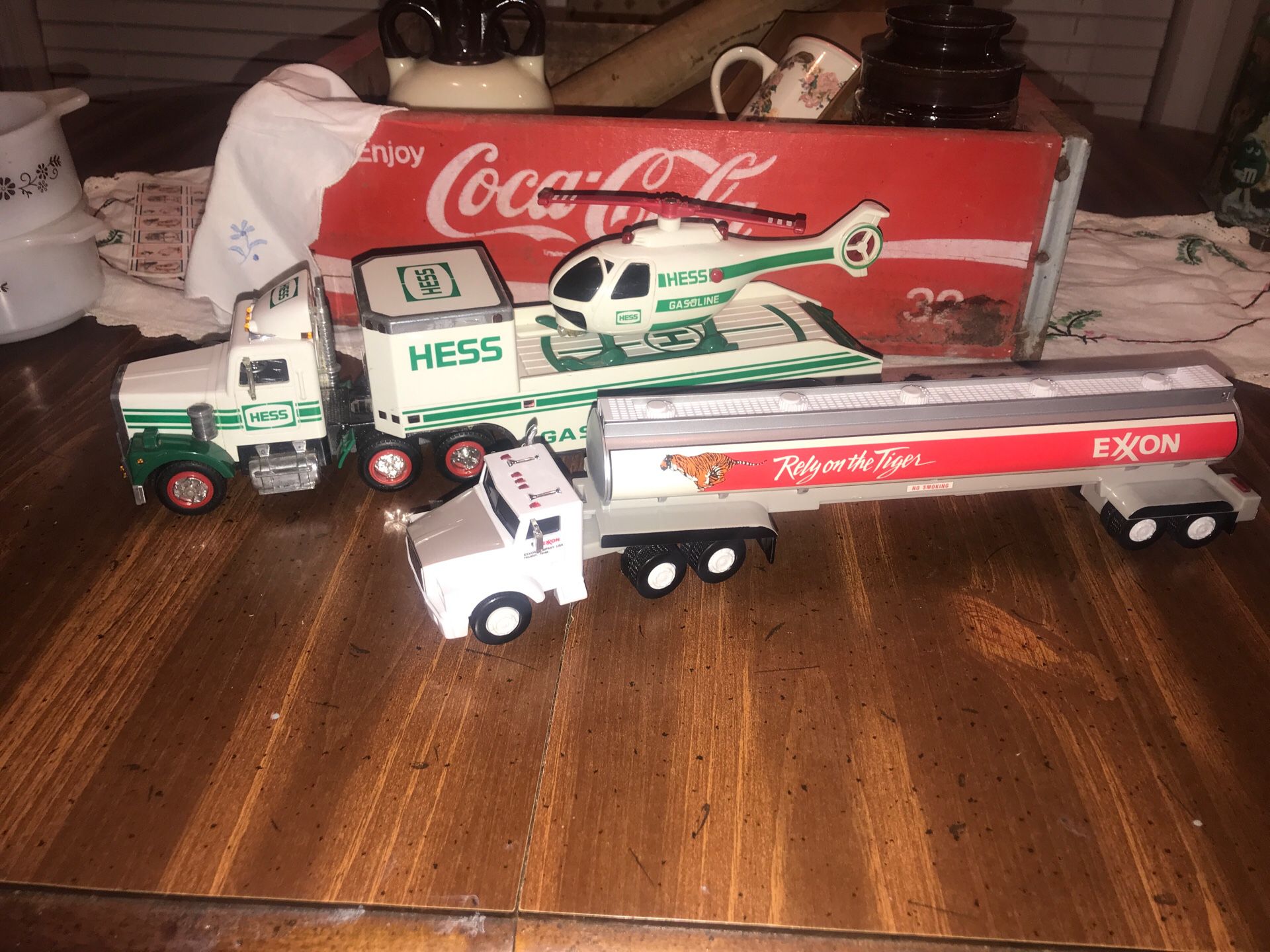Vintage Hess truck & Exxon truck