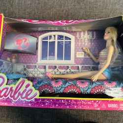 Collectable Barbie Bedroom Doll and Bed Set 2016