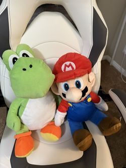Mario And Yoshi Large Plush Pair 18”-22” Mario Bros
