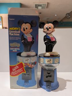 Vintage Disney Mickey Mouse 60th Anniversary Limited Edition Gumball Machine Box
