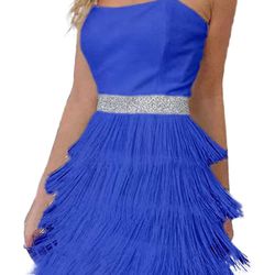 Blue Fringe Dress 