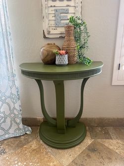 Olive green end table