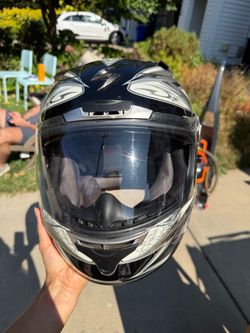 Scorpion Motorcycle Helmet Black and White