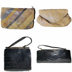 1950s–1970s Vintage Handbag Lot 6 Purses Clutches Restoration Repair Parts
