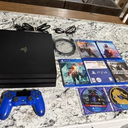 Sony Play Station 4 Pro 1TB with games  (PS4 pro)