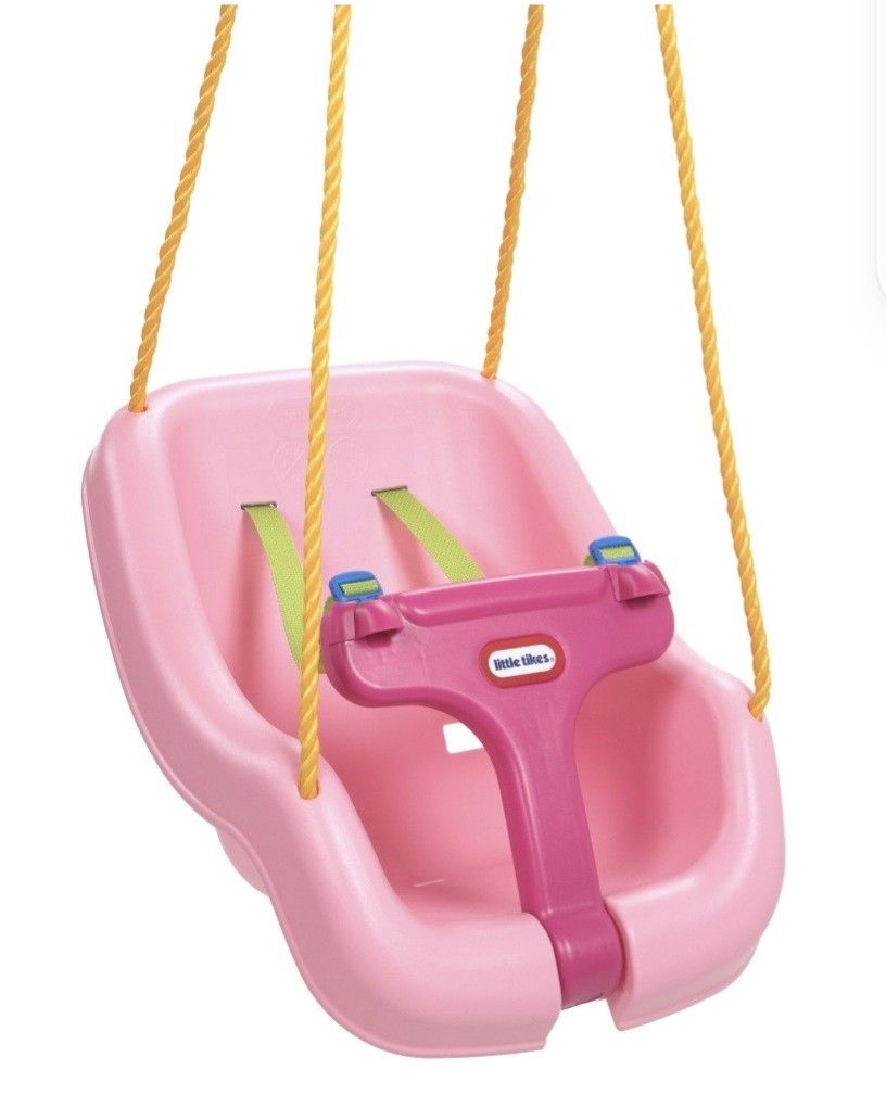 Little Tikes 2-in-1 Snug 'n Secure Swing, Pink - Kids Outdoor Backyard Swing

 ‼️PRICE FIRM‼️