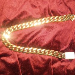 Gold Plated Cuban Necklace