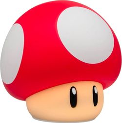 Paladone Super Mario Super Mushroom SquishyGlo Light – Rechargeable Silicone Night Light with 3 Brightness Levels