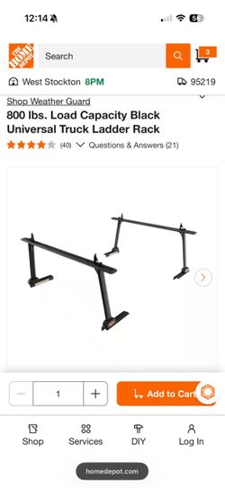 Weathergaurd pickup truck ladder rack