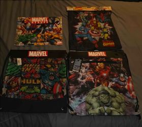 Marvel Comics Collectors Lot - NIB Slumber Bag & Hamper, 3 Cinch Bags, 2009 Calendar