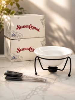 New Fondue Set with Stand & Forks (2 Available) station casinos
