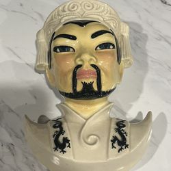 Vintage Manchu Ceramic Wall Pocket Vase