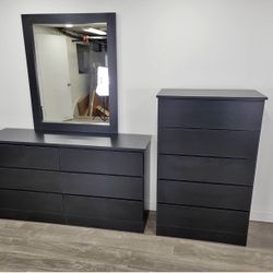 Dresser Whit Mirror And Chest - Cómoda Con Espejo Y Gavetero 