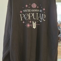 Wicked You're Gonna Be Popular Sweatshirt GLITTERY Soft UNISEX 3XL