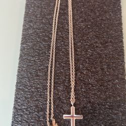 Tiffany & Co. Concave Cross Necklace Pendant Sterling Silver 925