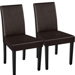 Yaheetech Dining Chairs Set of 2 Faux Leather.