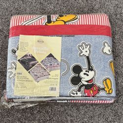 Vintage Beacon Mickey Mouse Blanket New In Package