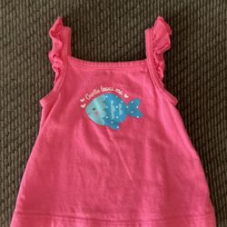 Infant Girls Child of Mine Auntie Loves Me Pink Sleeveless Top - size 0-3 months