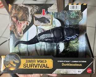 Jurassic World Toys Survival Strike Attack Dunkleosteus Dinosaur Figure New 2026
