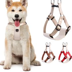 Microfiber Leather No Pull Dog Harness: Comfortable and Easy-to-Use, Red LG *NEW