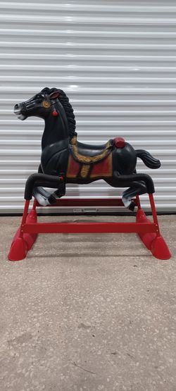 Black Spring Rocking Horse Ride-On Toy