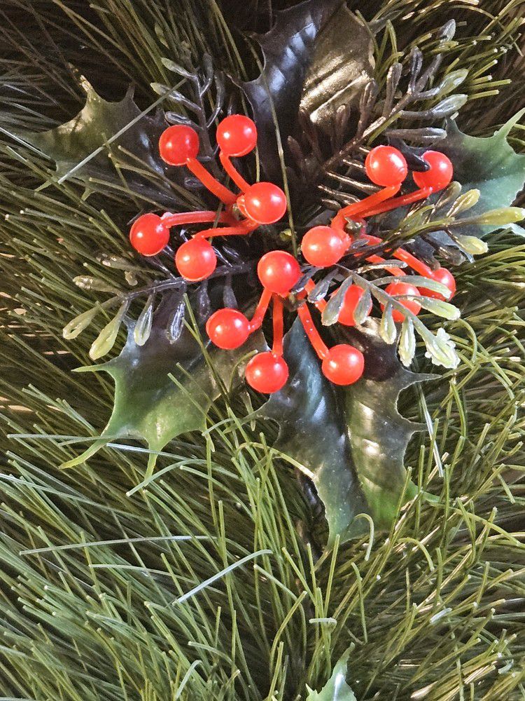 Vintage Plastic Christmas Wreath