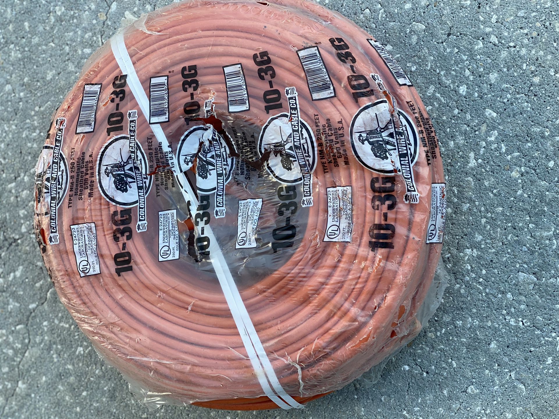 250 FT Roll Of 10/3 Romex W/Ground