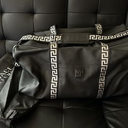 Versace Black And Silver Duffle Bag