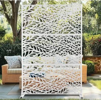 New in Box 72" H47" W Metal Privacy Screen, Outdoor Privacy Panels and Screens for Patio