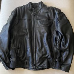VINTAGE HARLEY DAVIDSON MENS L CAFE RACER LEATHER JACKET pristine original owner