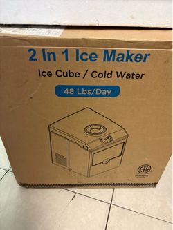 Ice maker with water dispenser 2 in 1 countertop ice maker