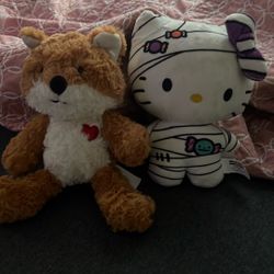 Fox and Hello Kitty Mummy Plushies