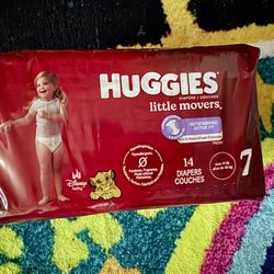 Huggies Little Movers Diapers Size 7
