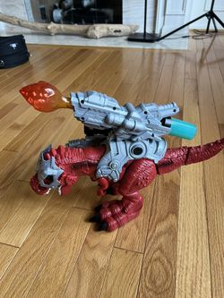 Dino T-Rex Jr Walking/Chomping/Roaring Dinosaur. Funville. Fully working Red