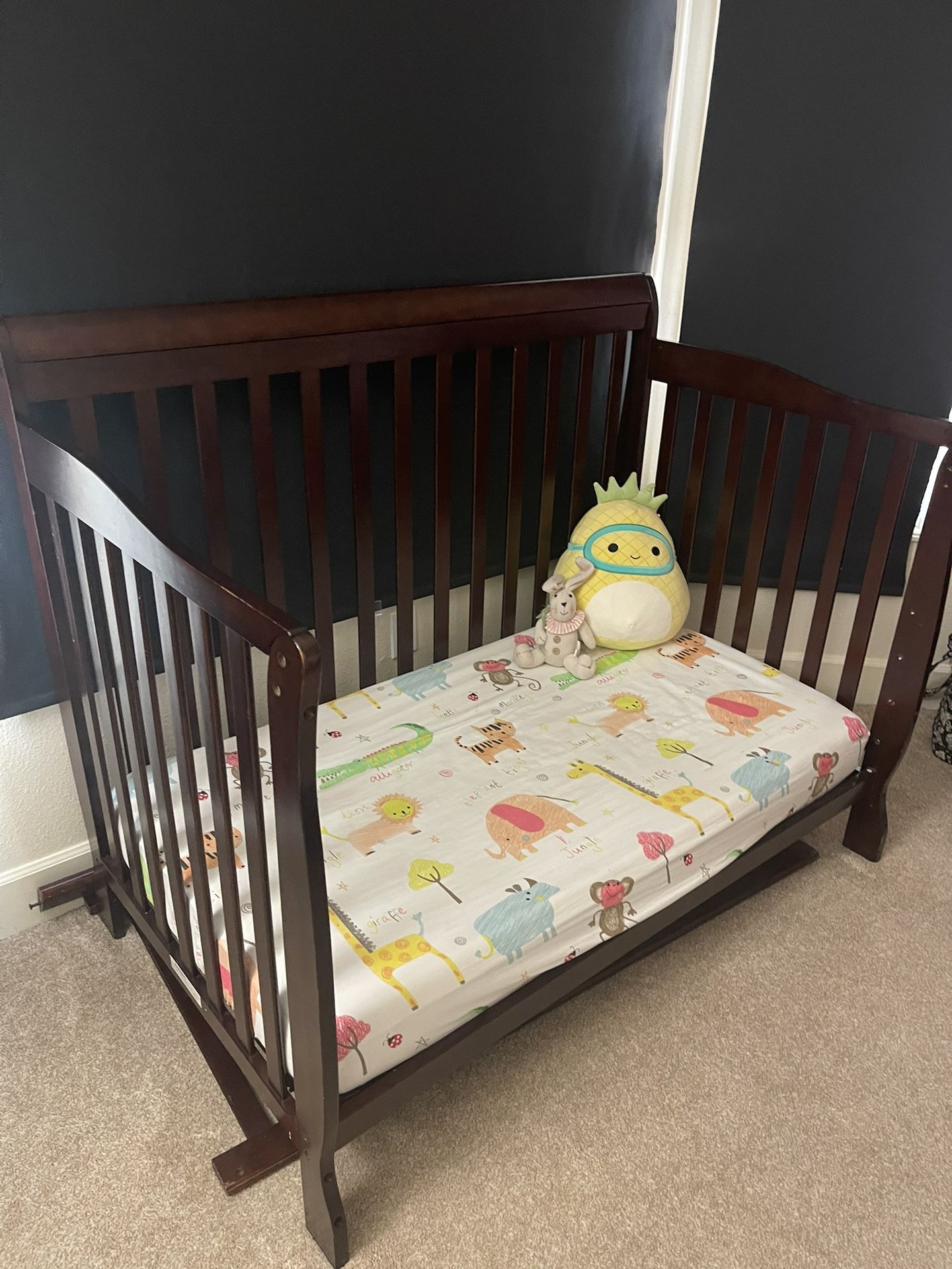 Crib To toddler Bed with Mattress 